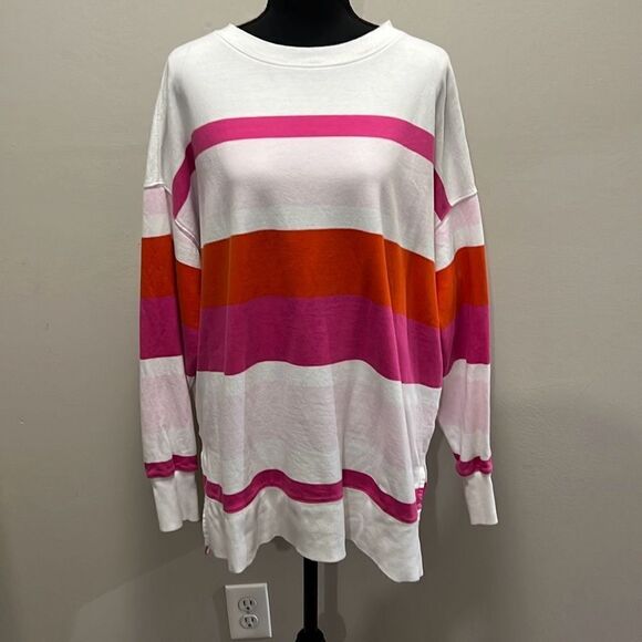 crown & ivy Tops - Cabana by crown & Ivy large striped sweatshirt. Large